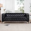 84.06 Inch Width Traditional  Square Arm removable cushion 3 seater Sofa