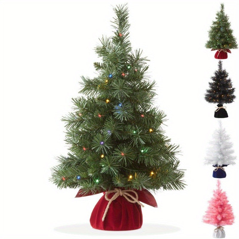 Christmas Tree 2FT Pre-Lit with Lights Artificial Mini Tabletop