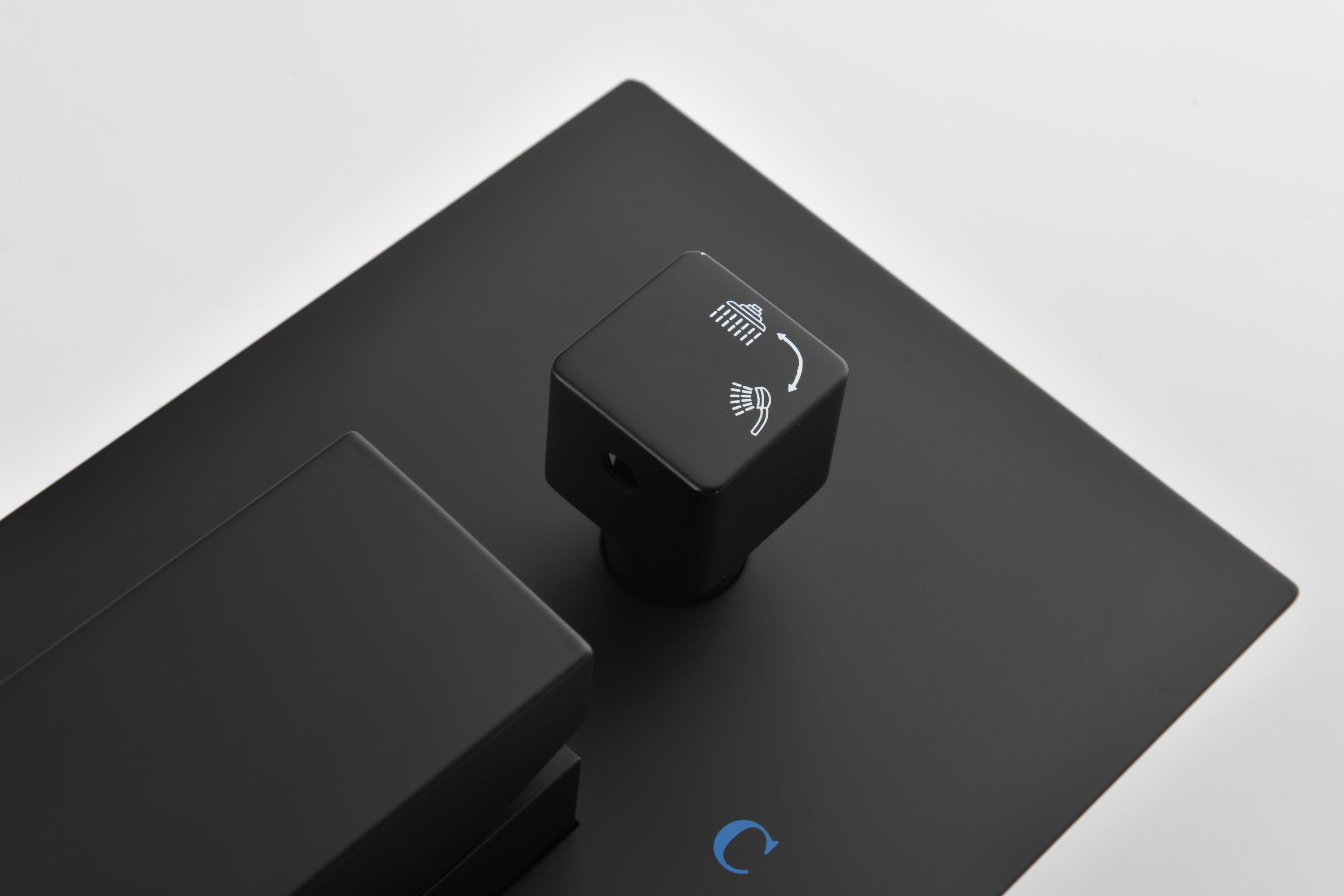 2 Way Outlet Function Solid Brass Shower Diverter Valve Mixer Rough-In Shower Handle Valve Kit Replacement