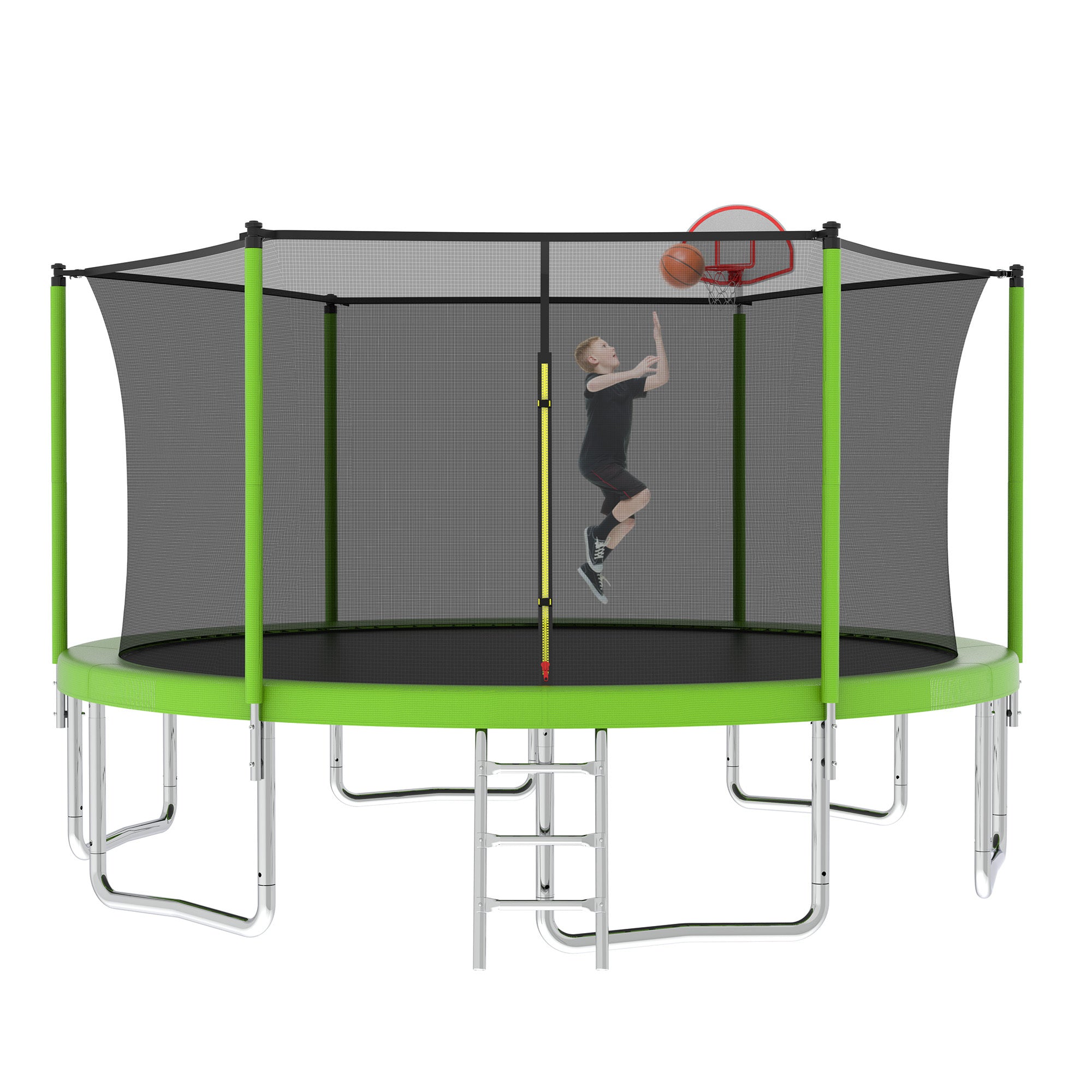 14FT for Kids Children with Safety Enclosure Net Outdoor Backyards Large Recreational Trampoline