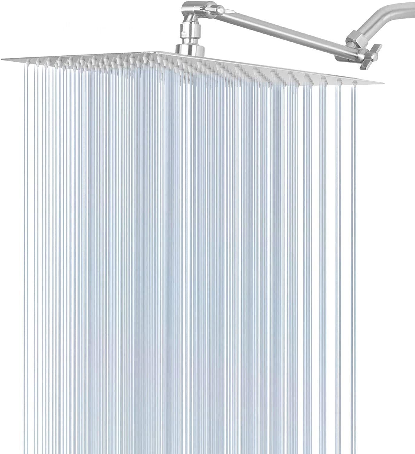 Chrome 10" Square Rainfall & High Pressure Stainless Steel Bath Shower head