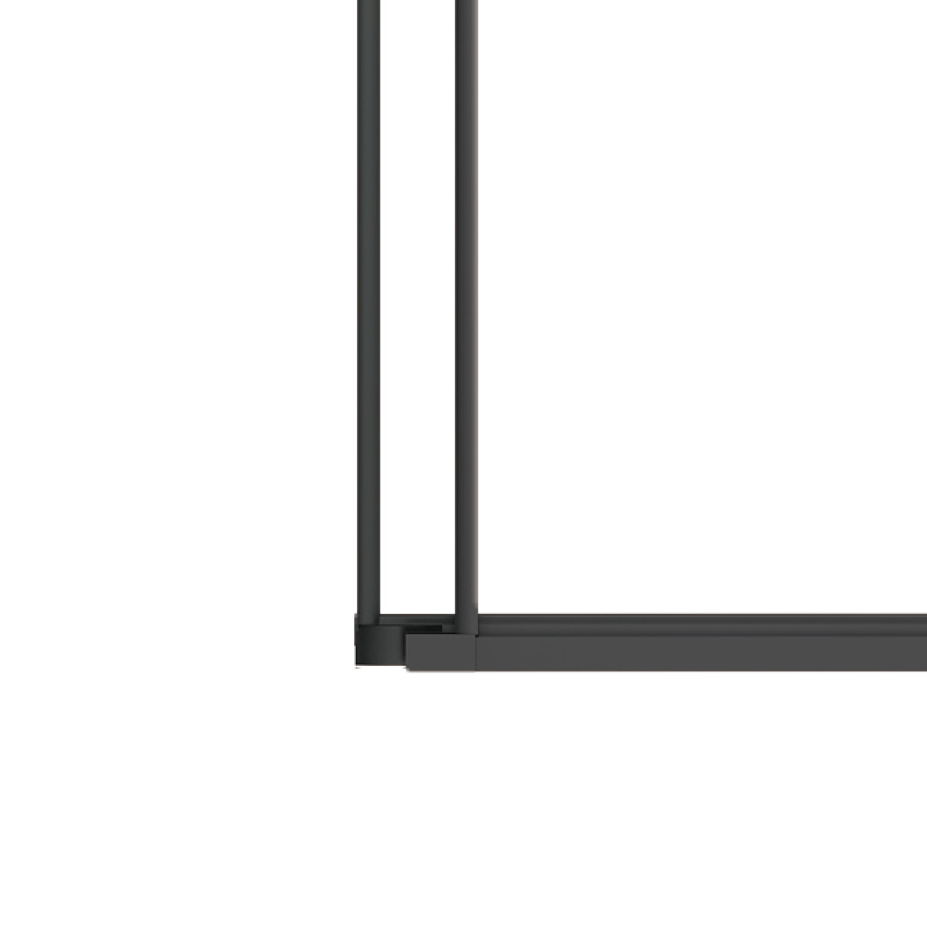 60"W x 76"H Sliding Frameless Shower Door in Matte Black with Clear Glass