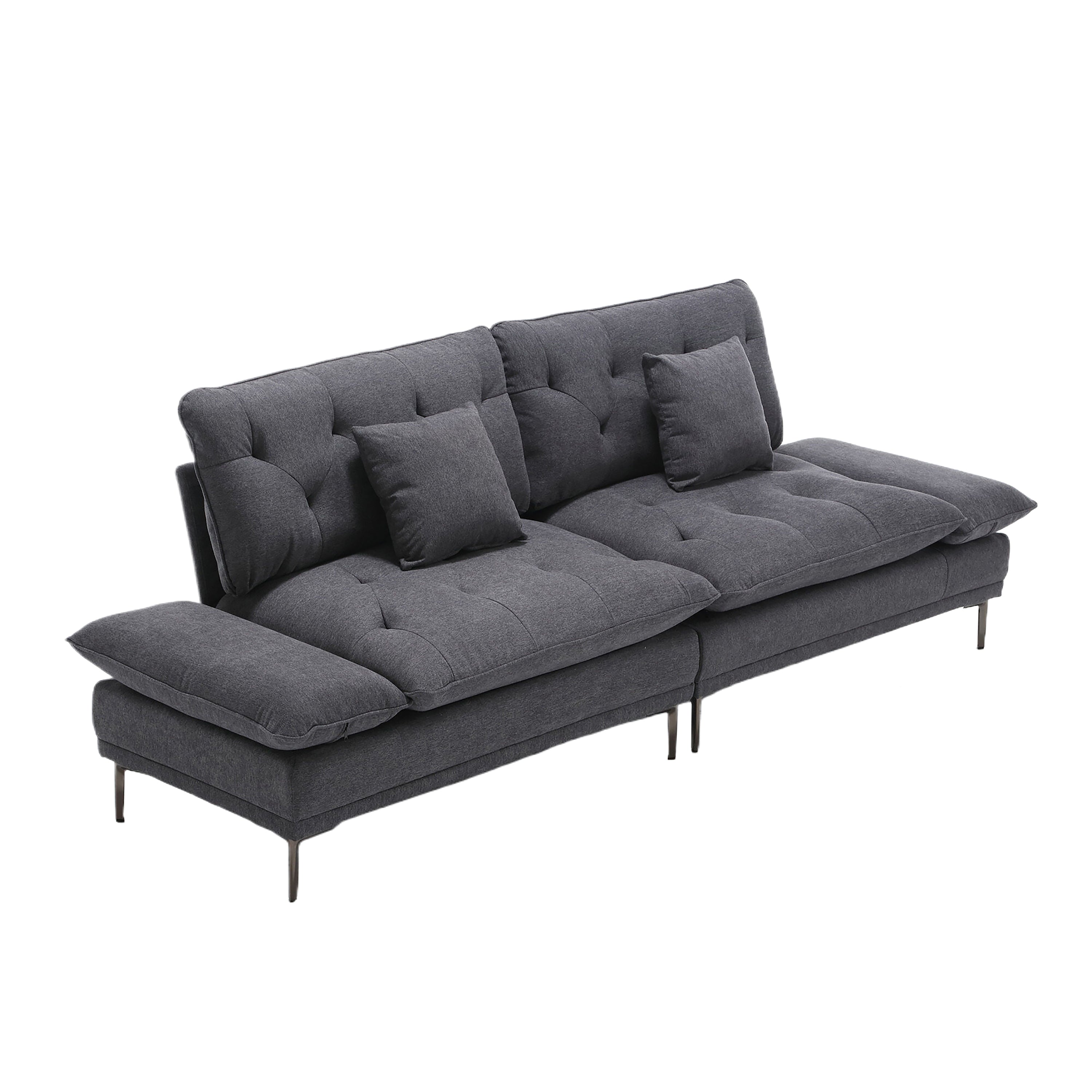 UNITED Linen Sofa , Accent sofa loveseat sofa with metal feet