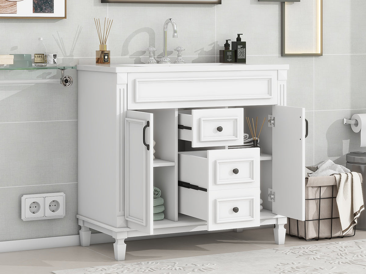 36 in. Modern Single-Sink Bathroom Vanity with Top Sink — supplier product image 12