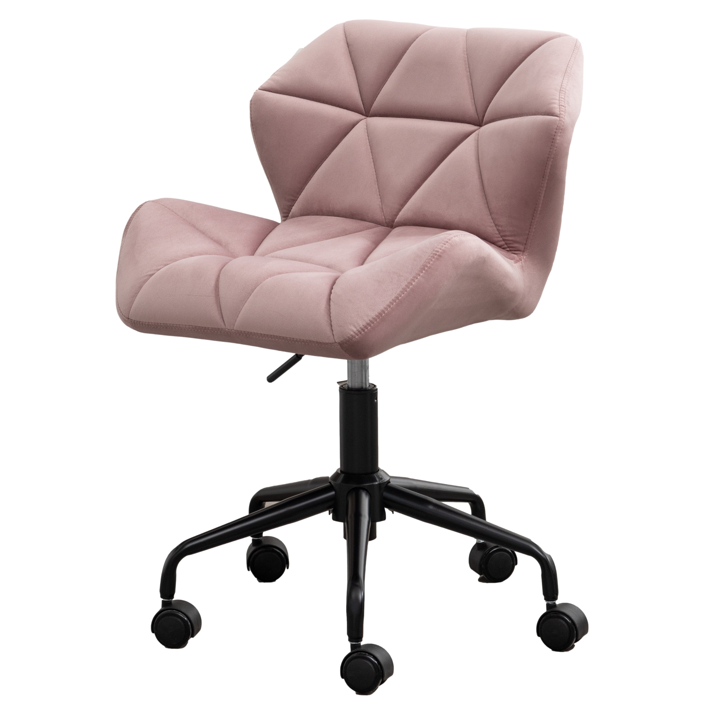 Eldon Diamond Tufted Adjustable Swivel Office Chair, Mauve