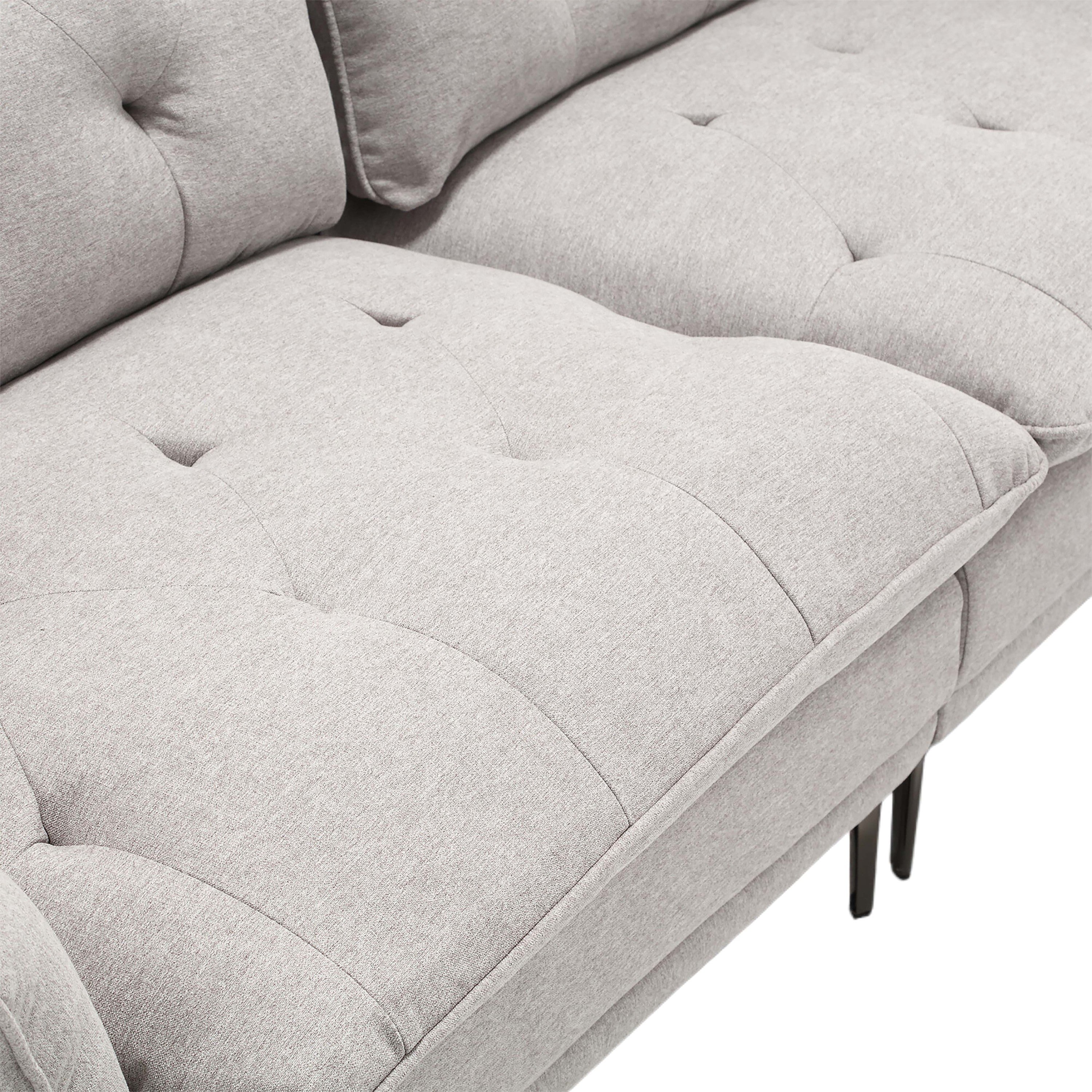 UNITED Linen Sofa , Accent sofa loveseat sofa with metal feet