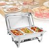 3*3L Chafing Dish Buffet Food Pan Set Stainless Steel Catering Food Warmer