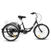 A24632 Adult Tricycles 7 Speed, Adult Trikes 24 inch 3 Wheel Bikes, Three-Wheeled Bicycles Cruise Trike with Shopping Basket for Seniors, Women, Men