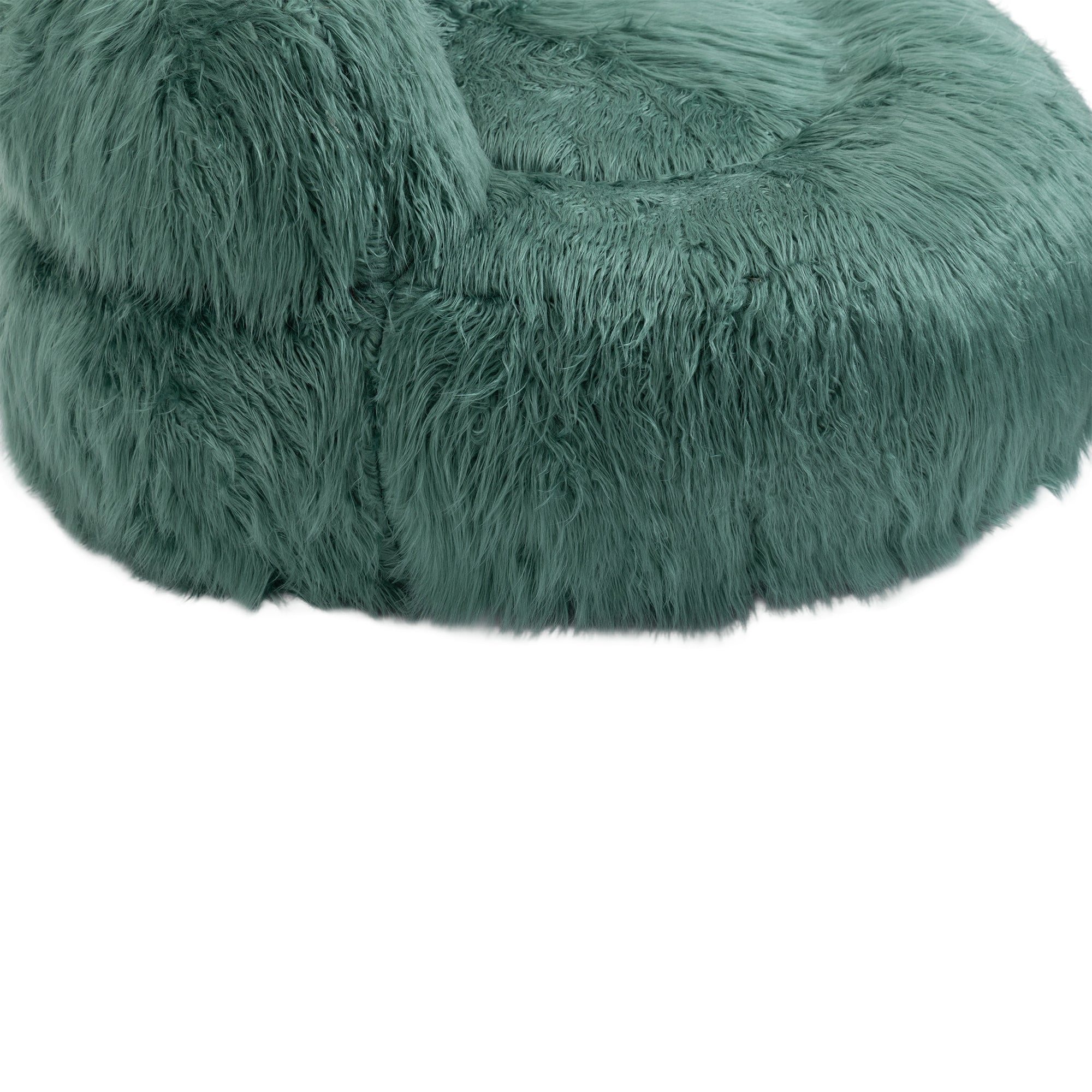 COOLMORE Bean Bag Chair, Floor Sofa with Handle,Accent Sofa Chair with Ottoman for Gaming Reading Relaxing (Mint Green)