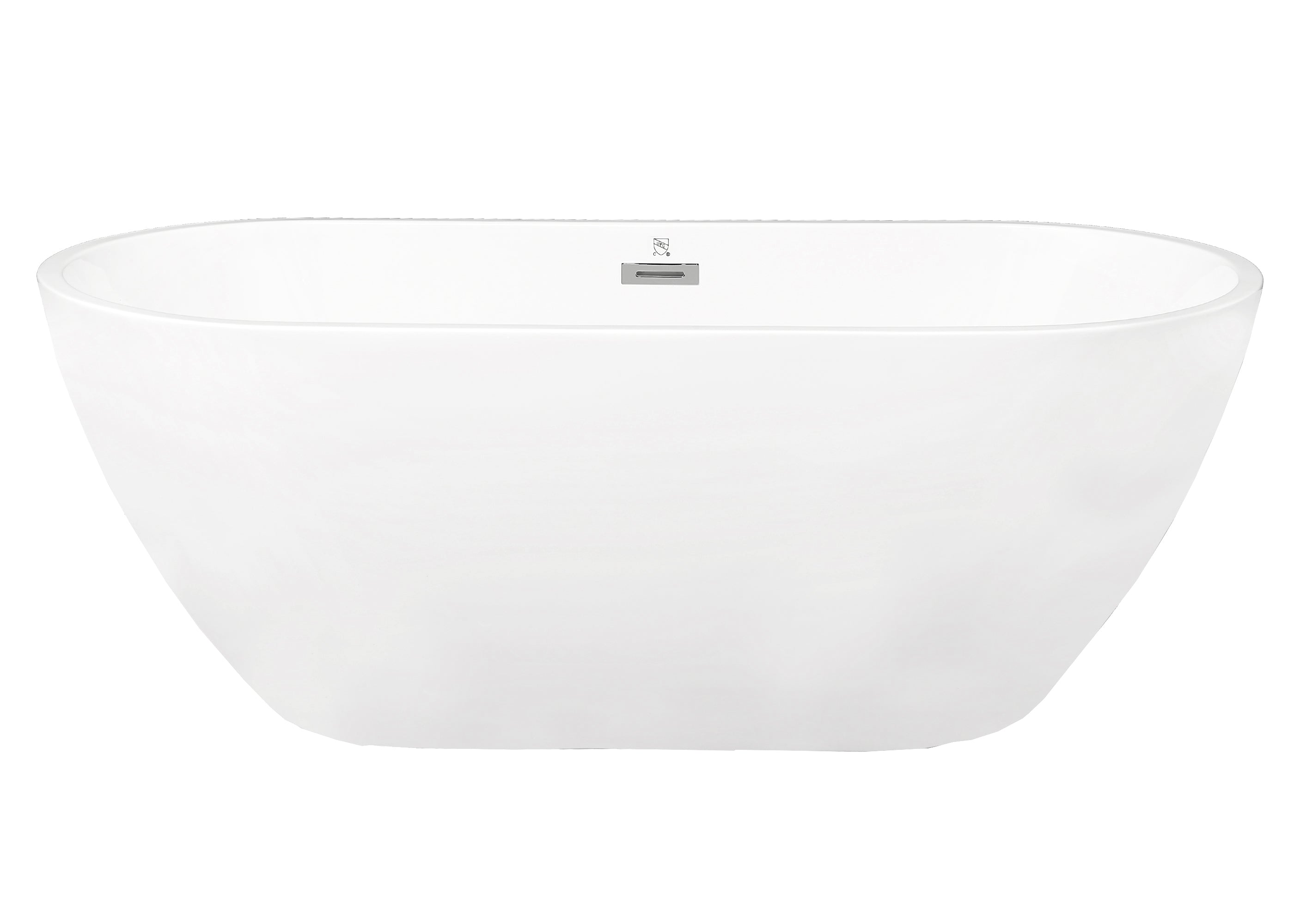 59" Acrylic Alcove Freestanding Soaking Bathtub