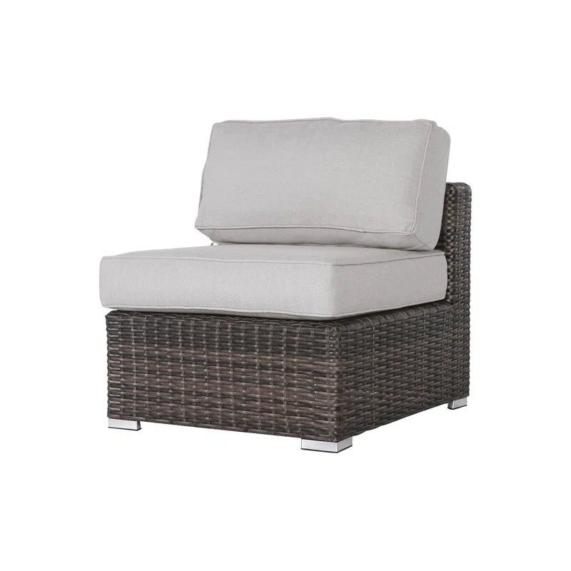 Fully Assembled Wicker 4-Person Seating Set with Cushions