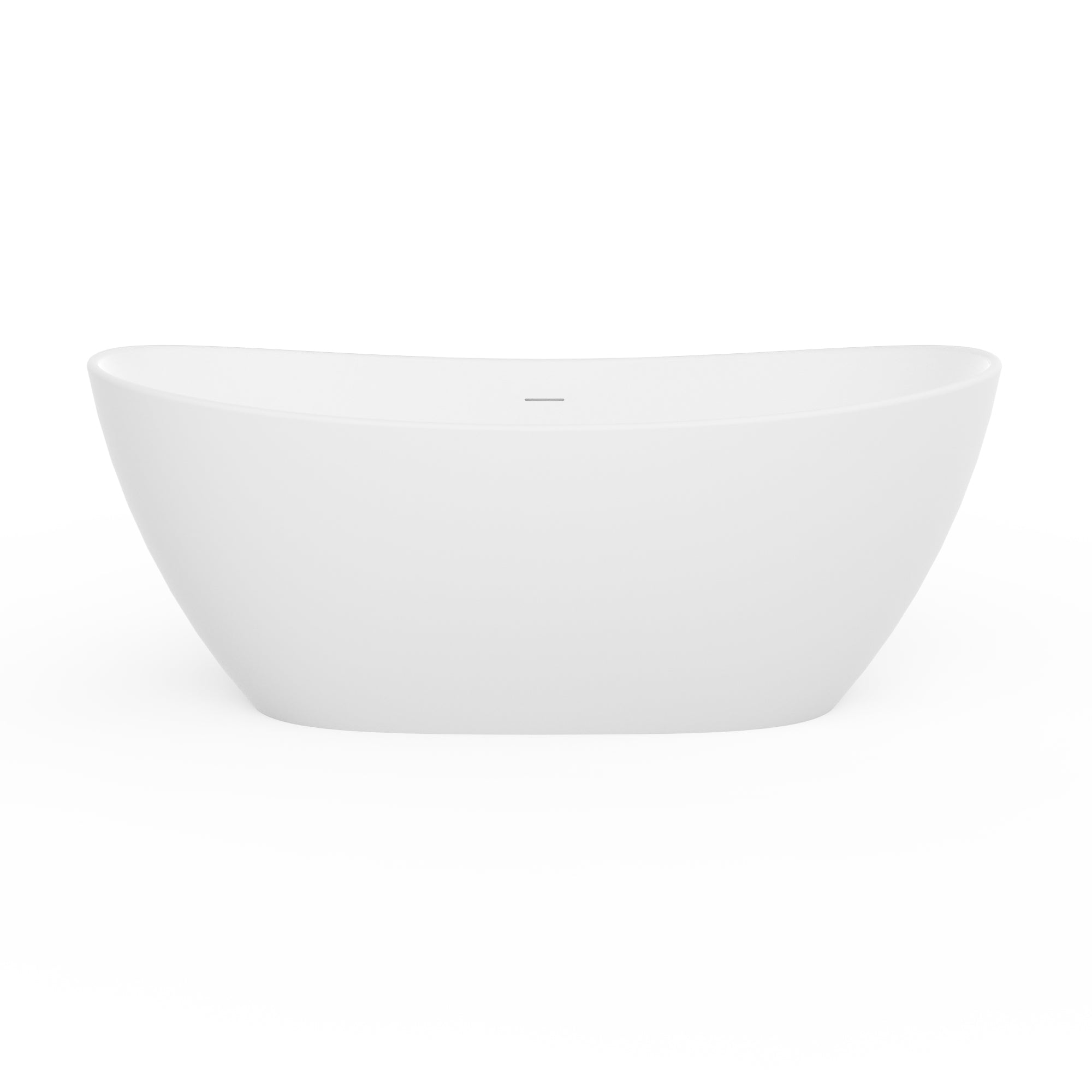 65 inch artificial stone freestanding bathtub, interior basin view