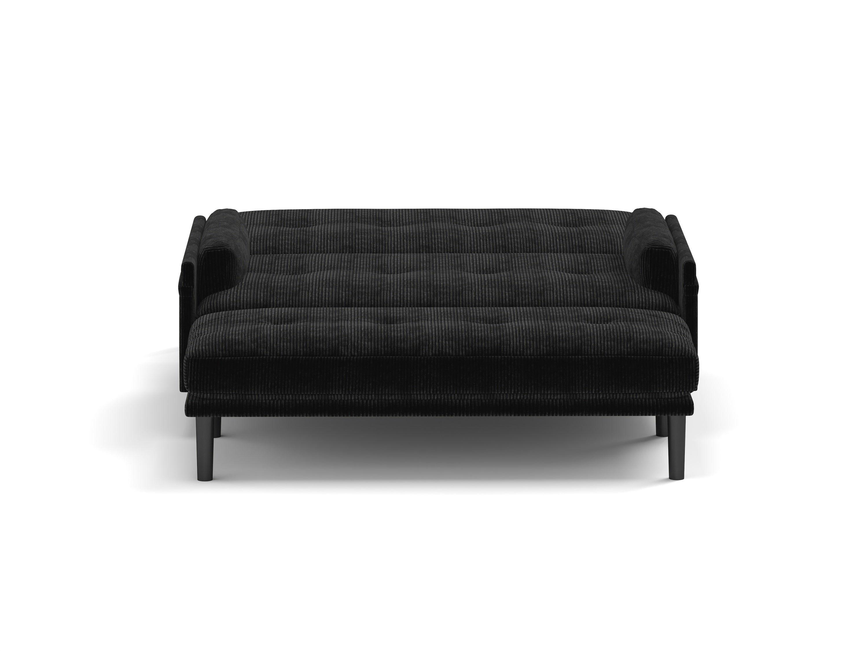 Black 2 seater sofa sleeper with recline fuction