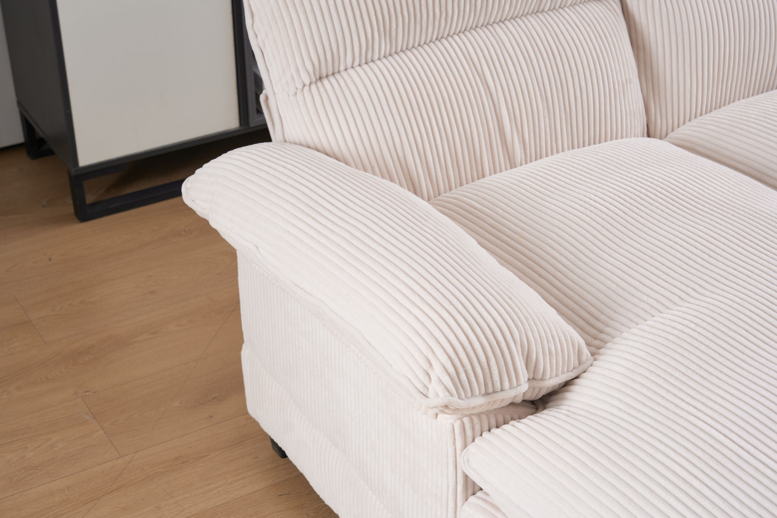 U-shaped profile sofa, including two single seats and two chaise, modular sofa, Corduroy sofa