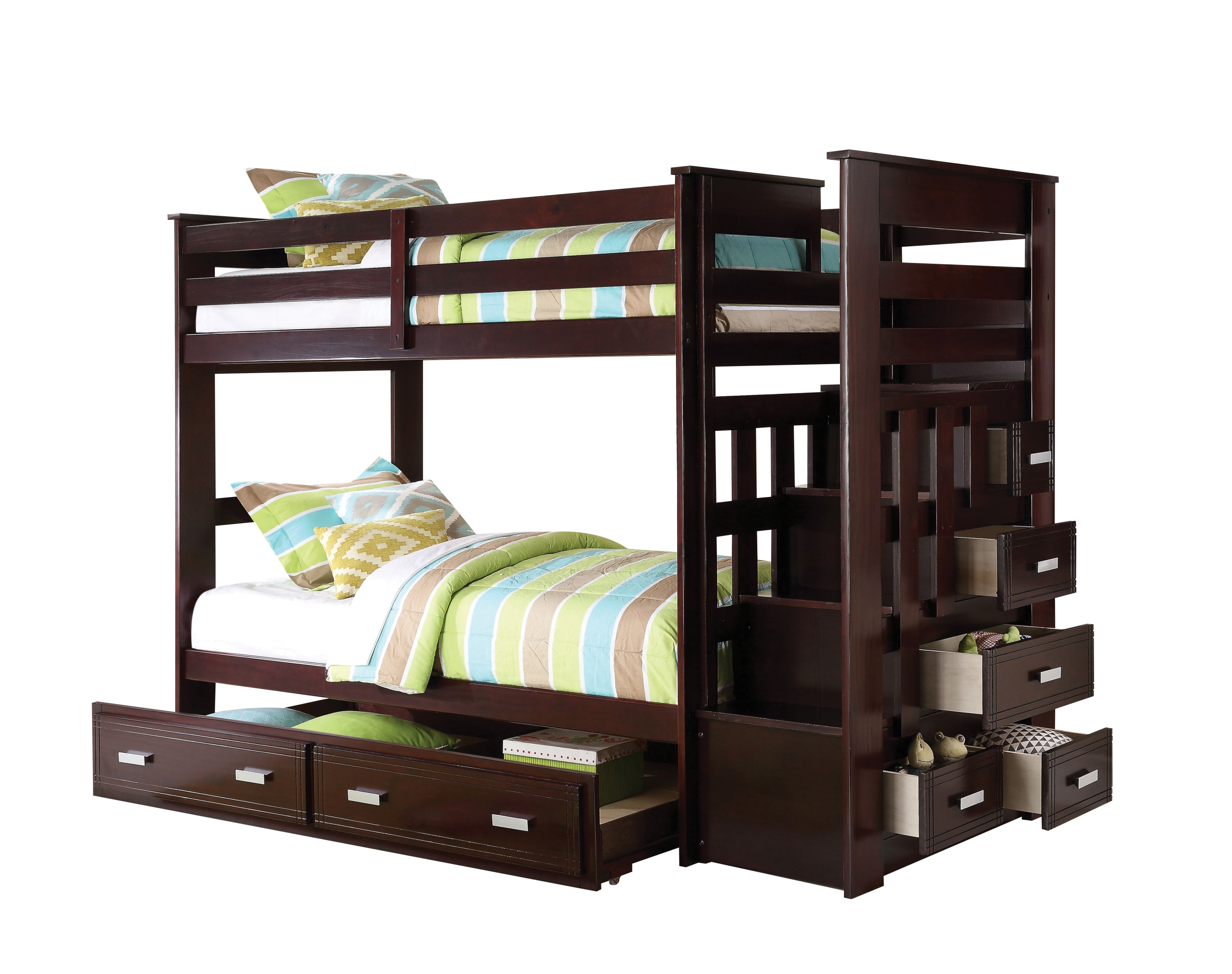 ACME Allentown Bunk Bed (T/T) w/Trundle, Espresso 10170W