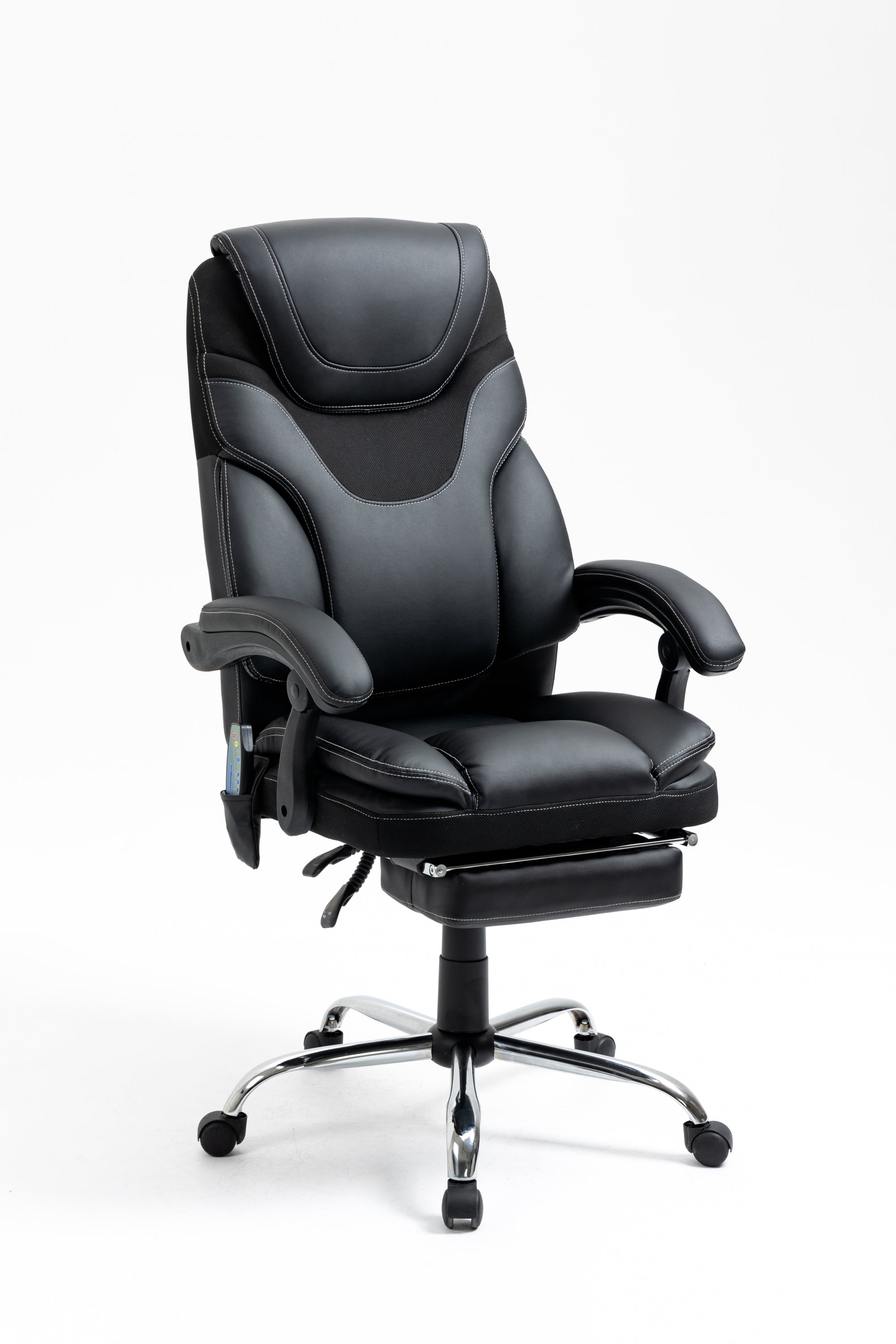 Massage Reclining Office Chair with Footrest, High Back Computer Chair Home Desk Ergonomic Executive Office Chair with Armrests, Adjustable Height.