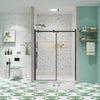 46-48 x 74 in Matte Black Sliding Shower Door - 46-48 x 74 in / Matte Black view 1