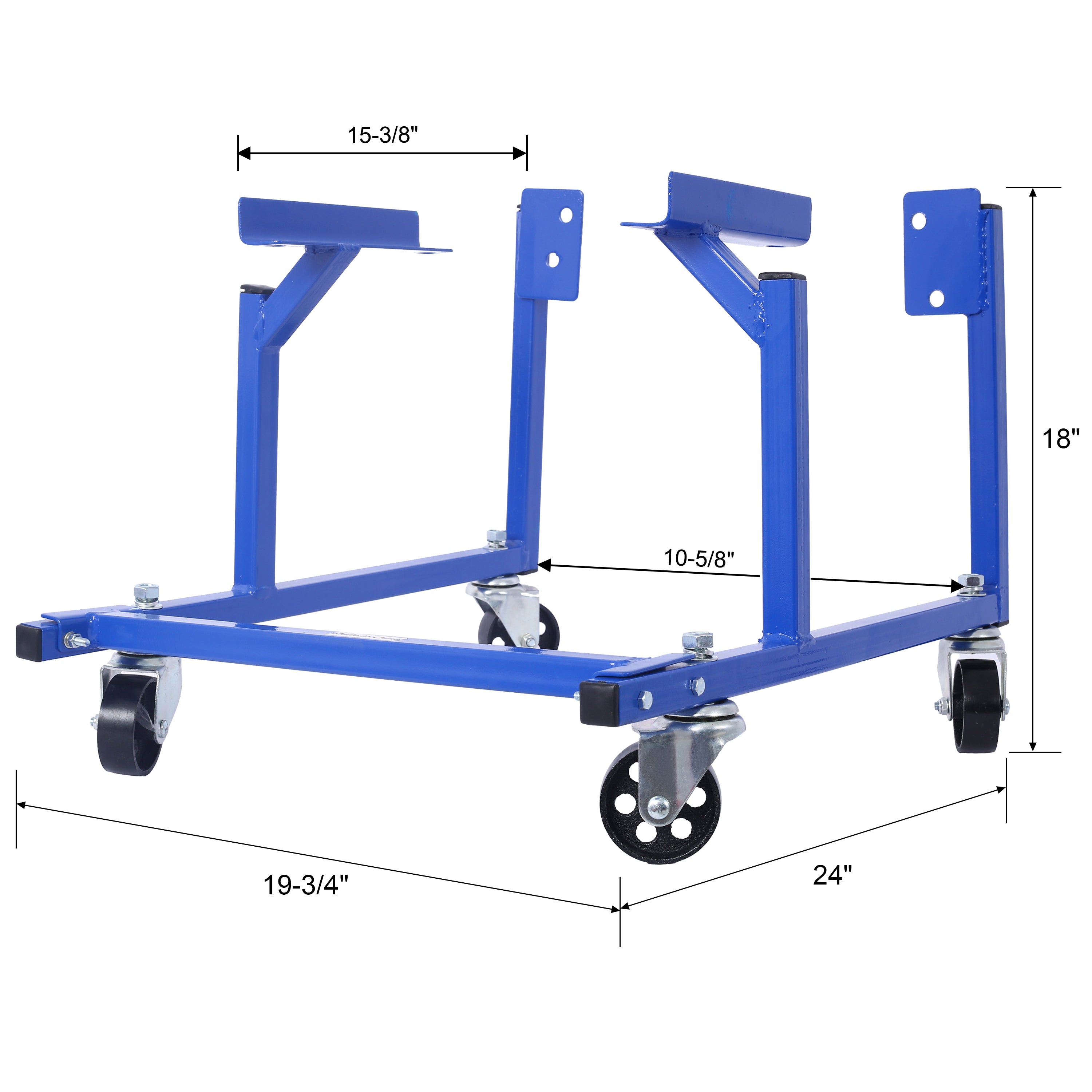 Engine Cradle with Wheels Powder Coat 3in Heavy Duty Steel Construction Wheels 1000 LBS Capacity Storage Hardware Included Easy Assembly(Small Block Ford)