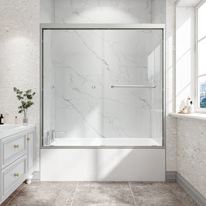 55-60 x 60 in Reversible Bathtub Door view 1