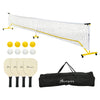 Soozier Pickleball Set with Net, Court Markers and Wheels, 22FT Portable Pickleball Net for Driveway with 4 Pickleball Paddles, 8 Pickleballs and 1 Carry Bag