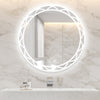 30" Round LED Bathroom Mirror –Adjustable Color Temperatures and Anti-Fog, Wall-Mounted Design