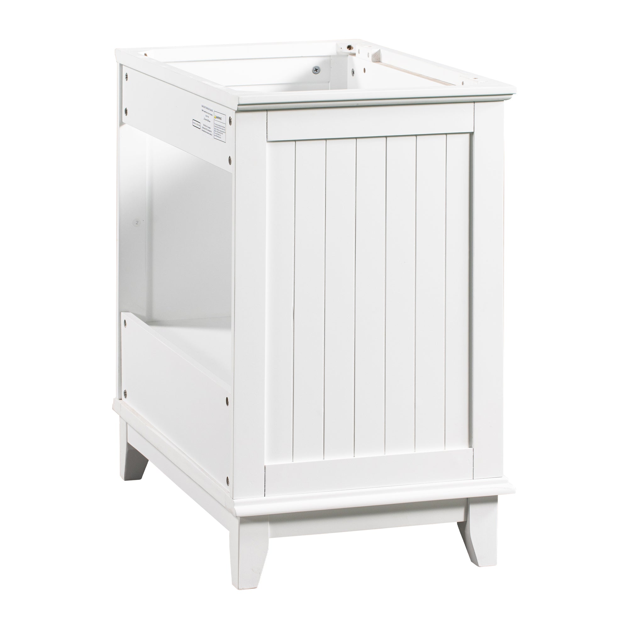 30" Bathroom Vanity Base without Sink, Bathroom Cabinet with Two Doors and One Drawer, White