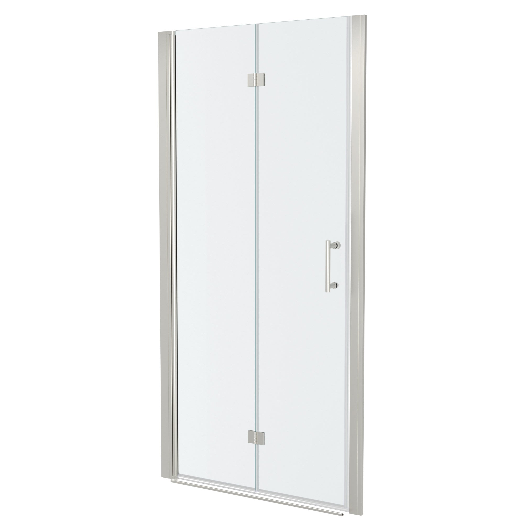 30"W x 72"H Fold Frameless Shower Door with Tempered Glass