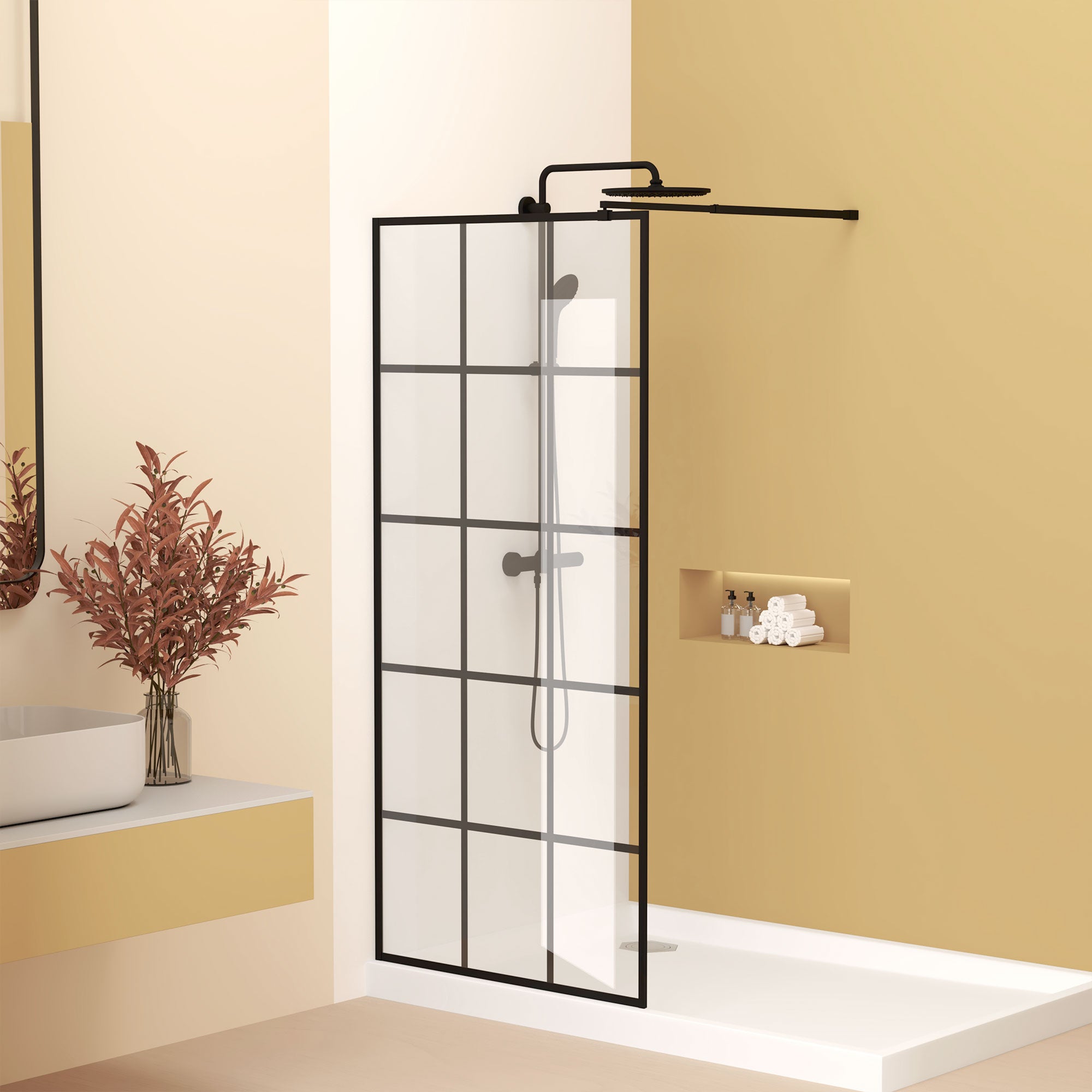 34 x 72 in Grid Shower Screen product image 5