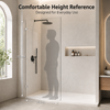 30-32 x 72 in Frameless Fixed Shower Panel - 30 x 72 in / Brushed Chrome view 3