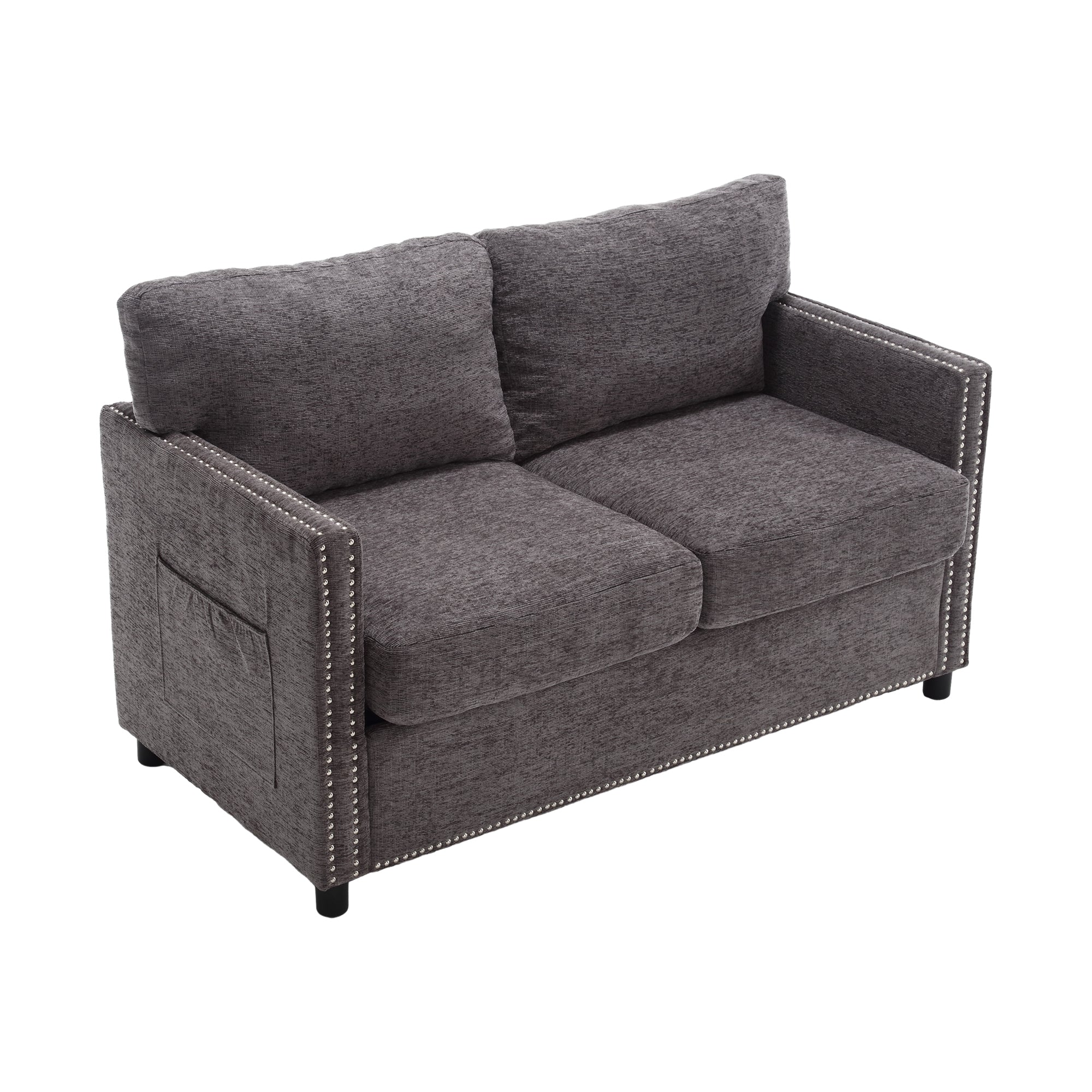 UNITED Modern chenille Fabric Loveseat, 2-Seat Upholstered Loveseat Sofa Modern Couch