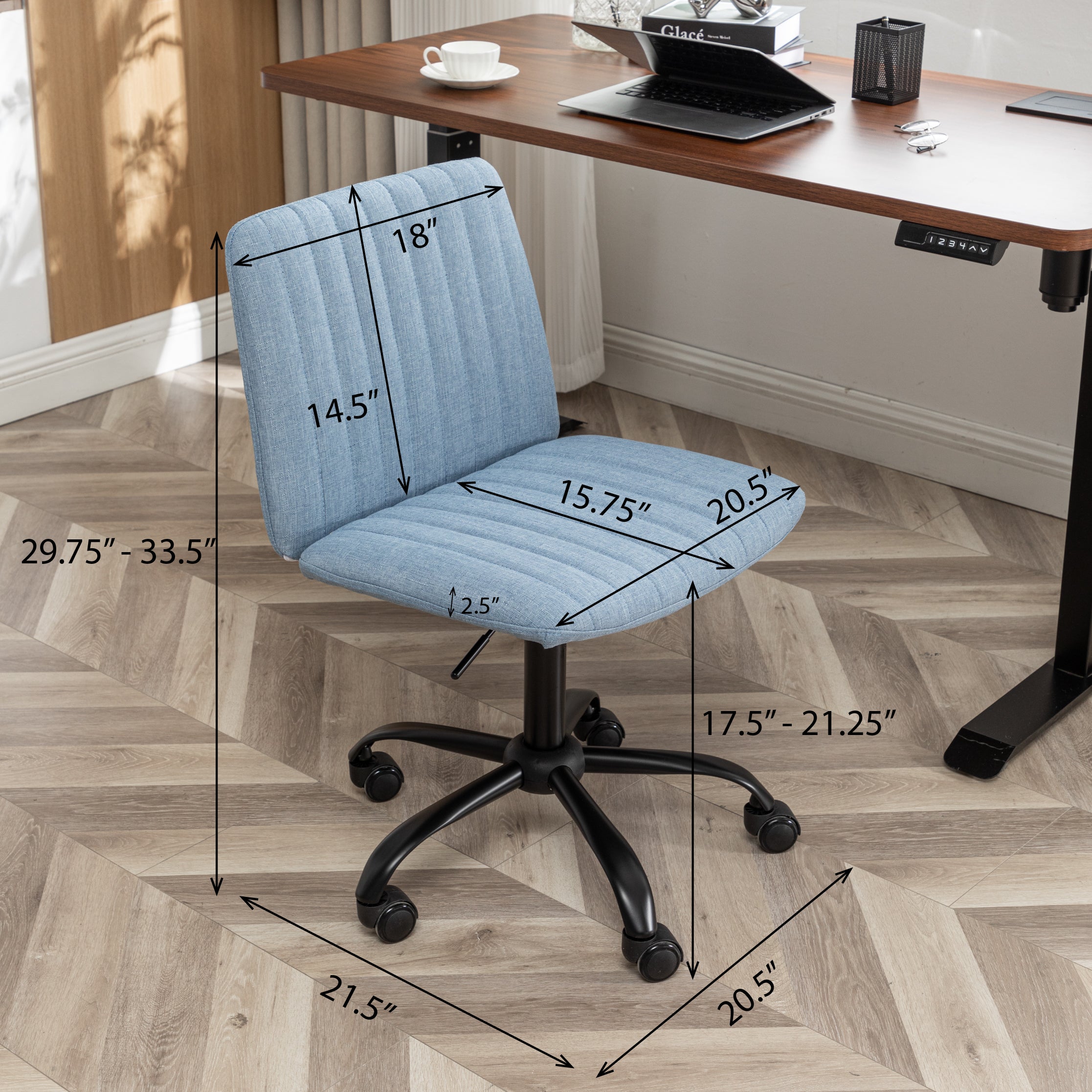 Masar Fabric Swivel Office Chair