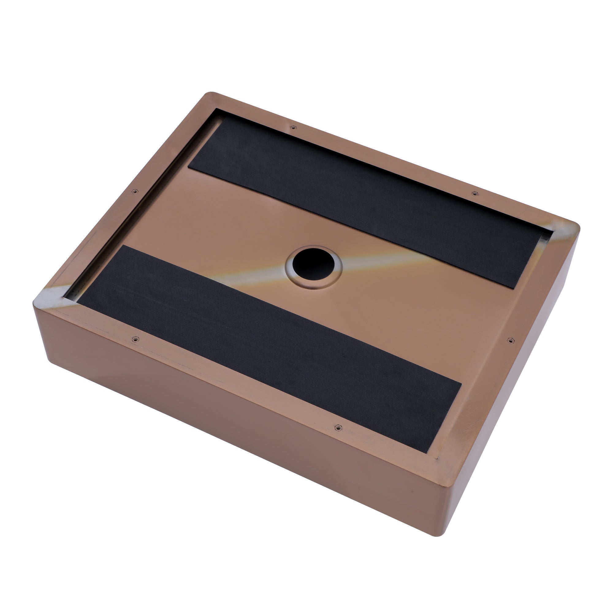 19"x15" Rose Gold Stainless Steel Bathroom Sink with Pop Up Drain