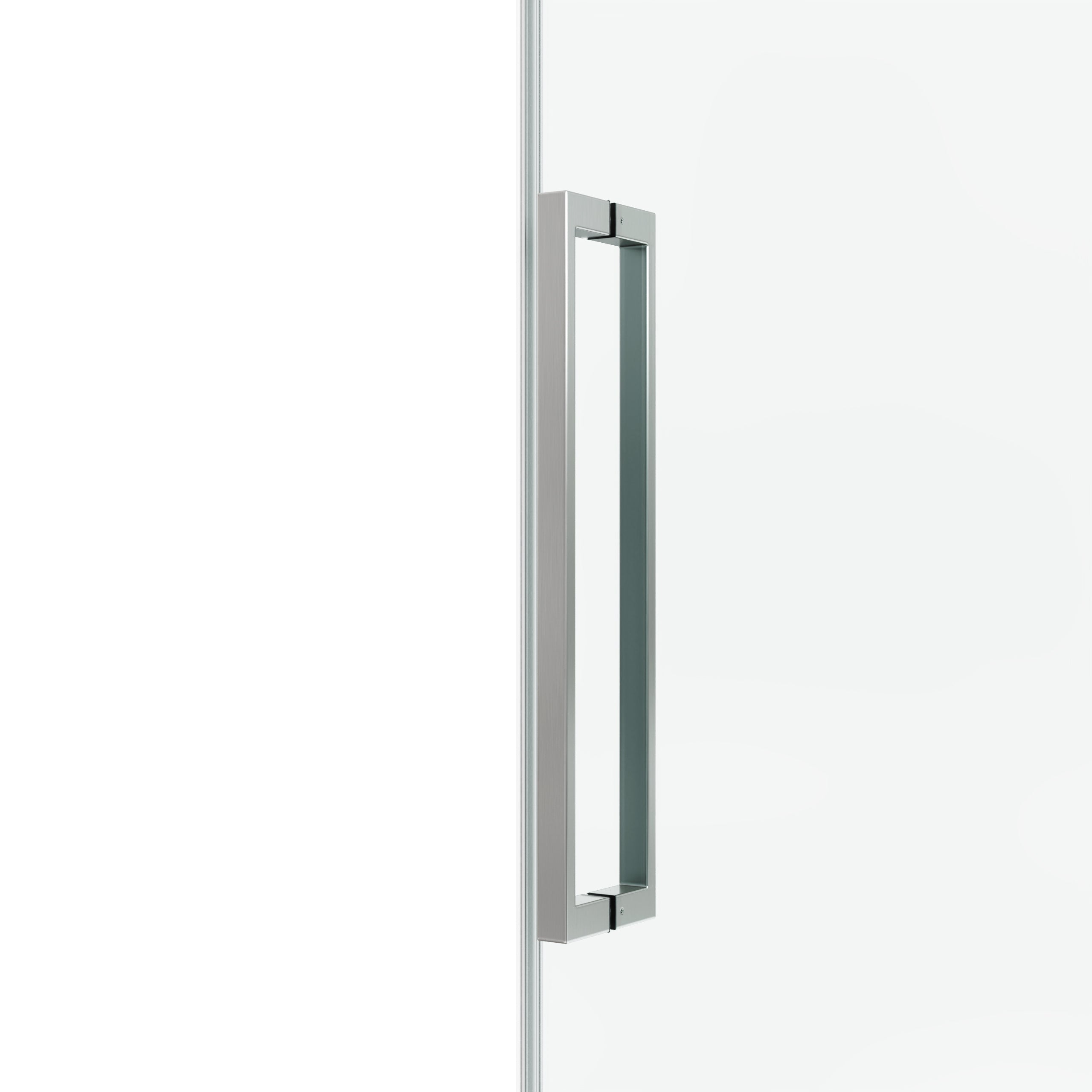 54 x 76 in Fixed and Sliding Square-Tube Shower Door - 54 x 76 in / Brushed Nickel view 4