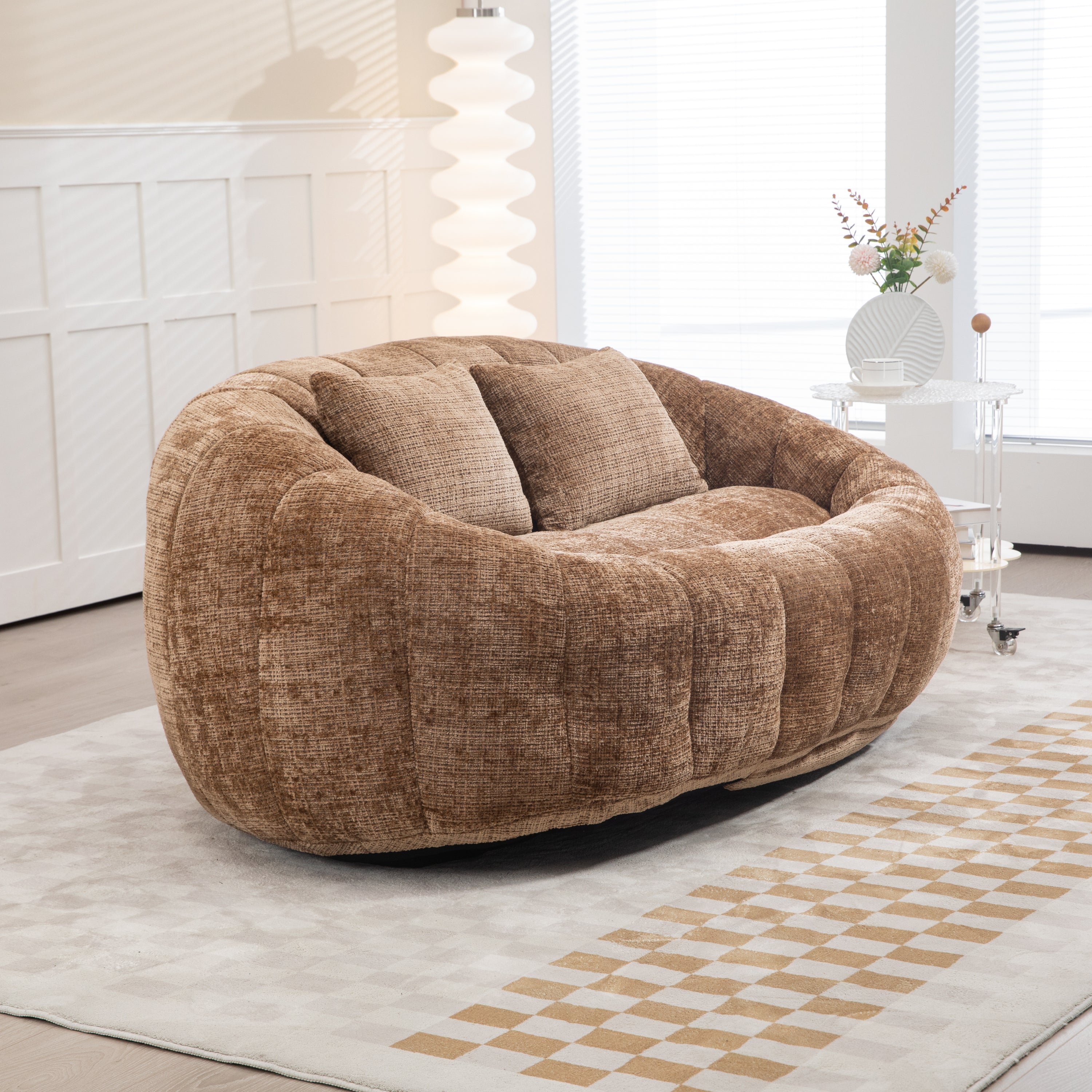 COOLMORE Bean Bag sofa Lazy Sofa Durable Comfort Lounger High Back Bean Bag Chair Couch for Adults and Kids, Indoor & Outdoor, Accent Floor Soft Lounge Chair  (Coffee chenille)