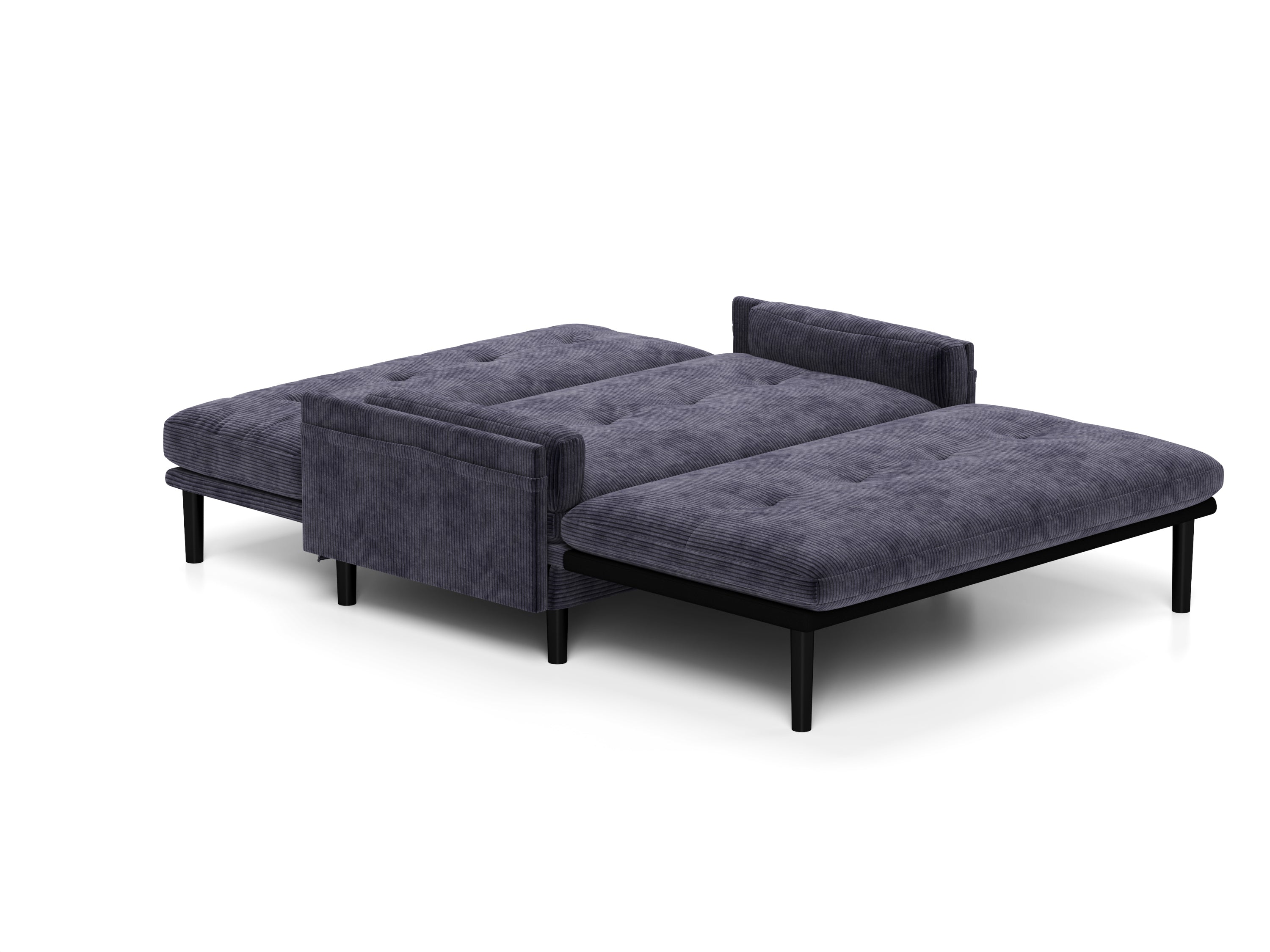 Grey 2 seater sofa sleeper with recline fuction