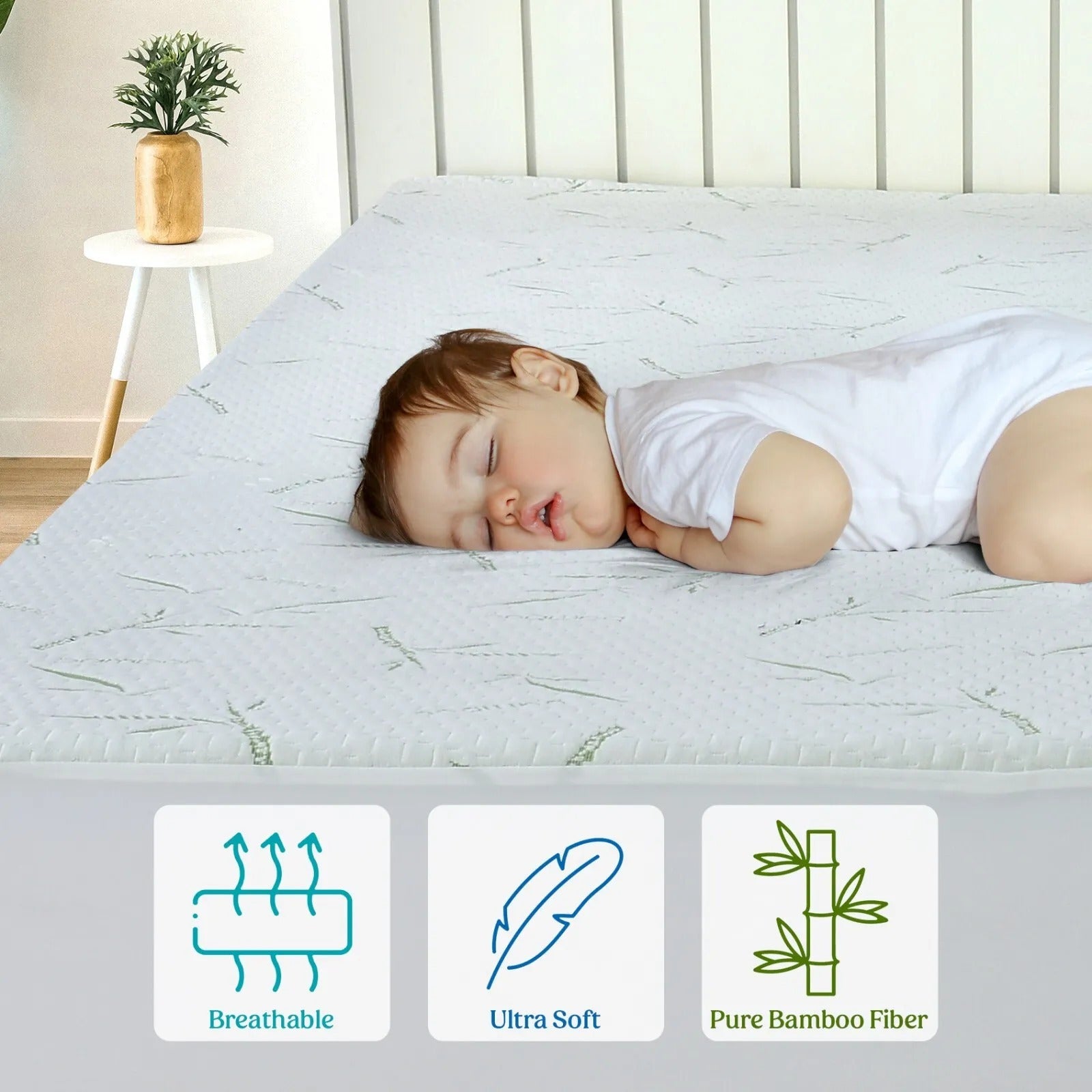 Waterproof Bamboo Mattress Protector - Hypoallergenic & Breathable Mattress Cover