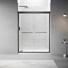 Framed Sliding Shower Door 56"-60"W x 75"H, Bypass Double Sliding Glass Door with 1/4"(6mm) Clear Glass, Matte Black Finish