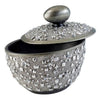 8" Tall Polyresin Decorative Jewelry Box" Twilight" with Silver finish