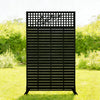 Rose Black metal freestanding privacy screen divider 72 inch, front view