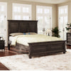 Traditional Town and Country Style Pinewood Vintage King Bed, Rich Brown