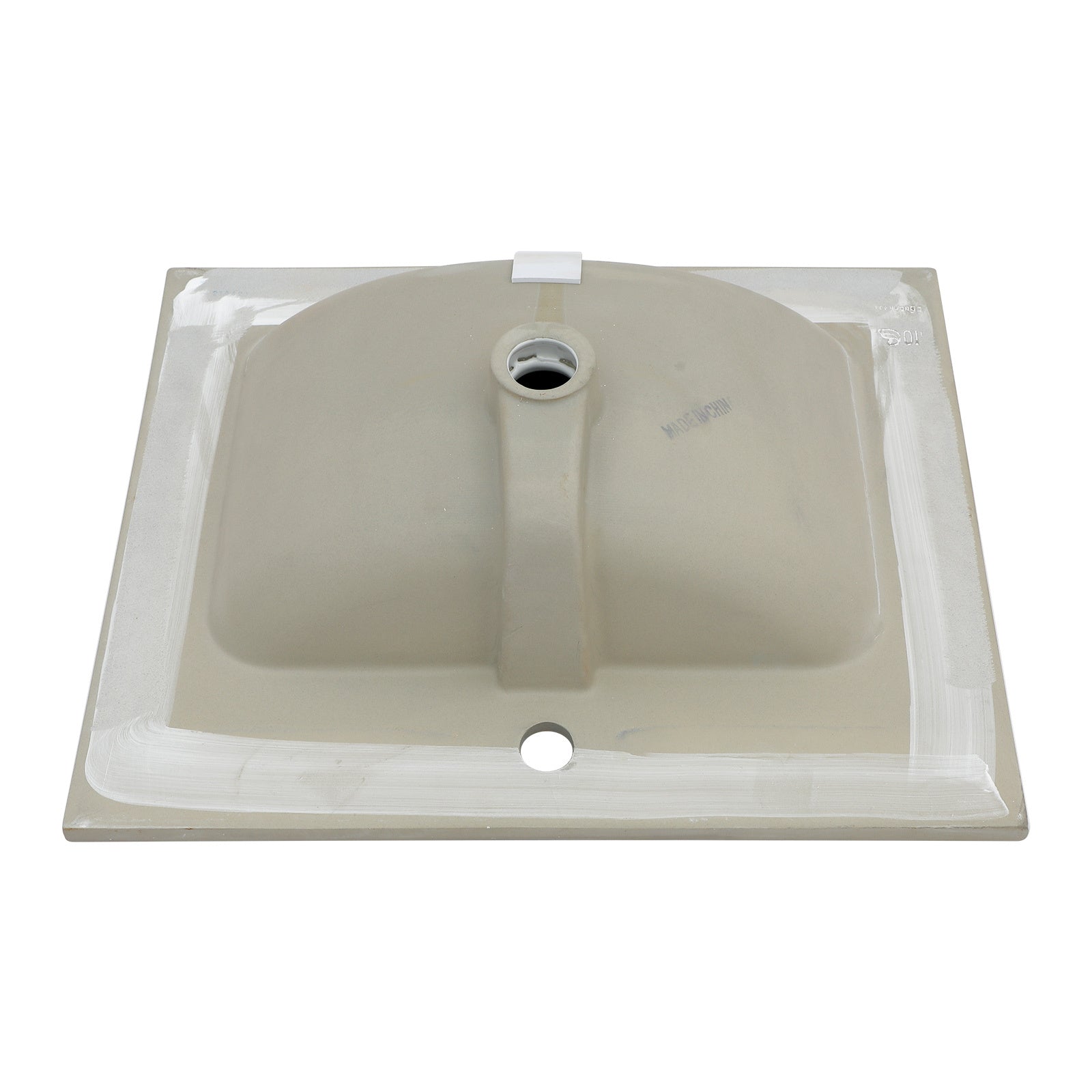 24"x19.7" White Rectangular Single Vanity Top with 1 Faucet Hole and Overflow(Sink Only)