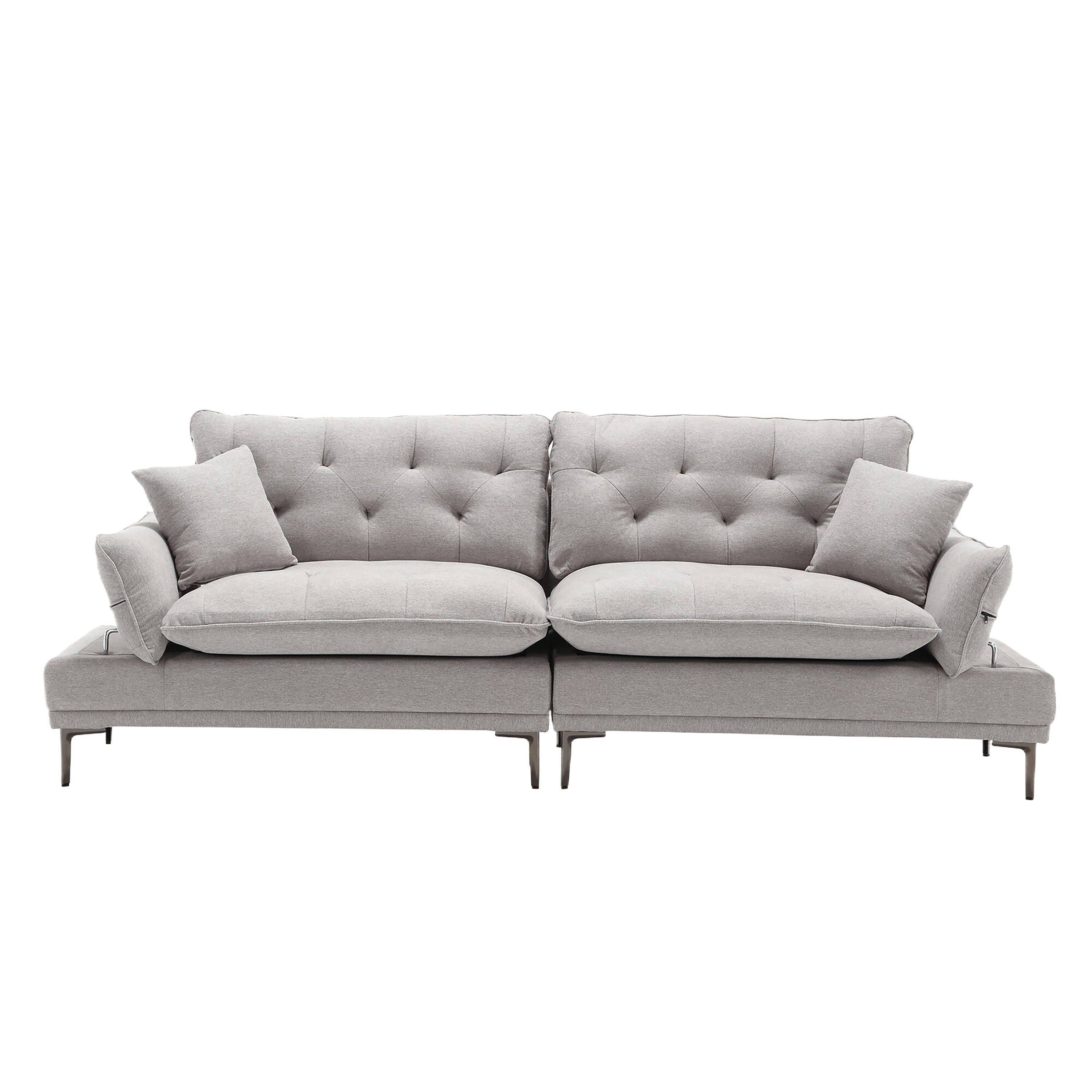 UNITED Linen Sofa , Accent sofa loveseat sofa with metal feet