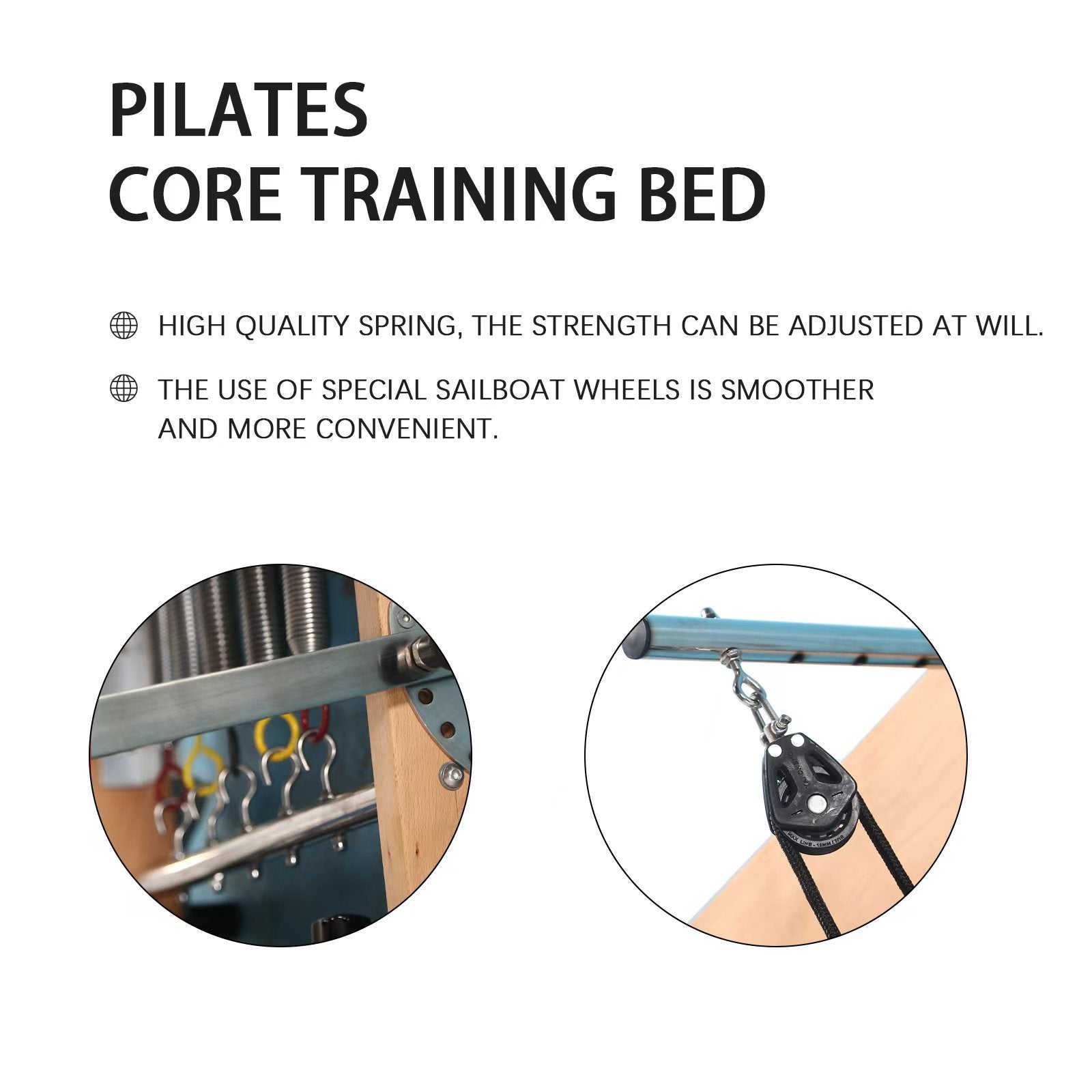 Pilates Bed Beech Wood Pilates Equipment Pilates Home and Studio Reformer