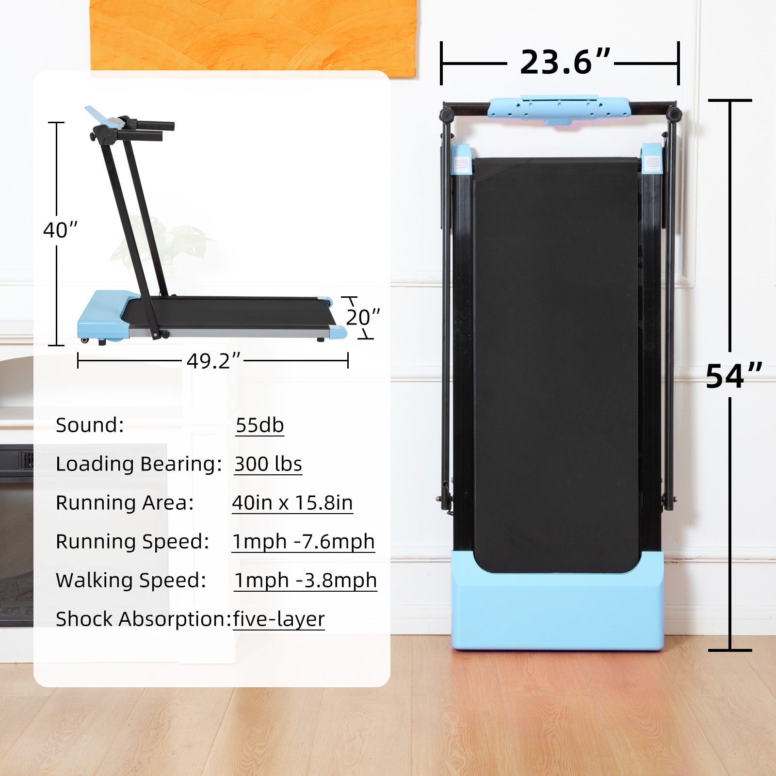 Treadmills for Home, Treadmill with LED for Walking & Running