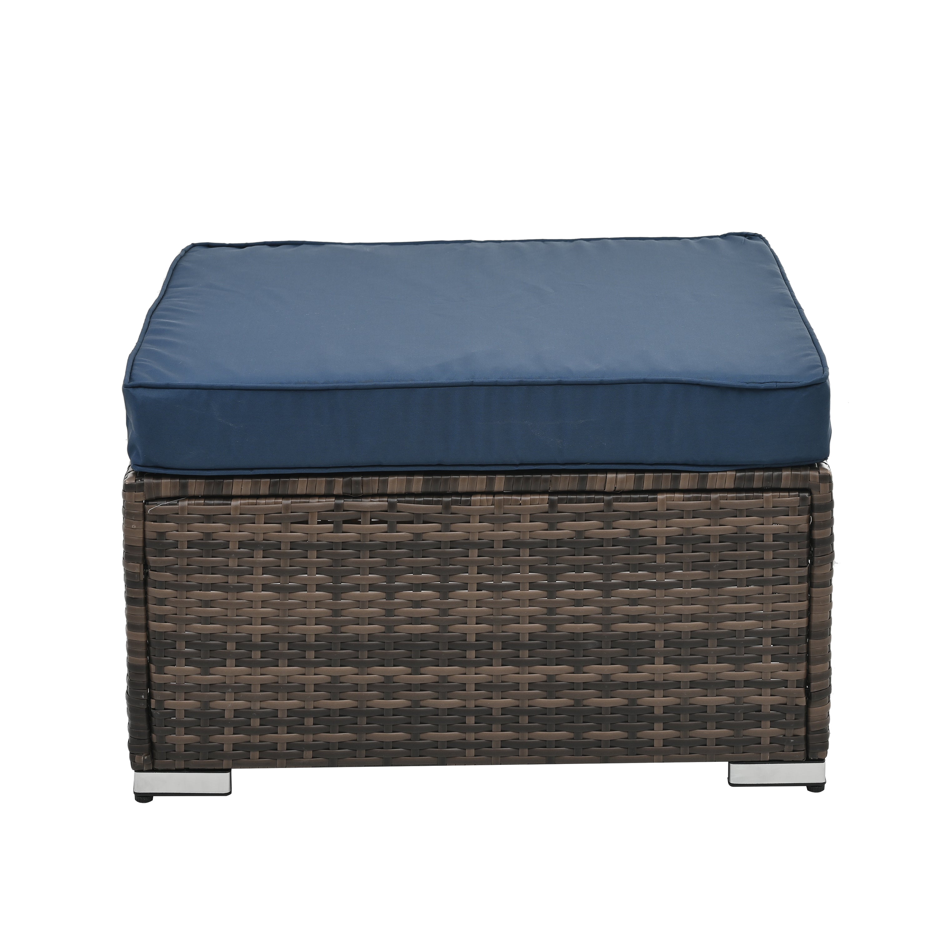 Patio Furniture, Outdoor Furniture, Seasonal PE Wicker Furniture, 4 Set Wicker Furniture With Tempered Glass Coffee Table,