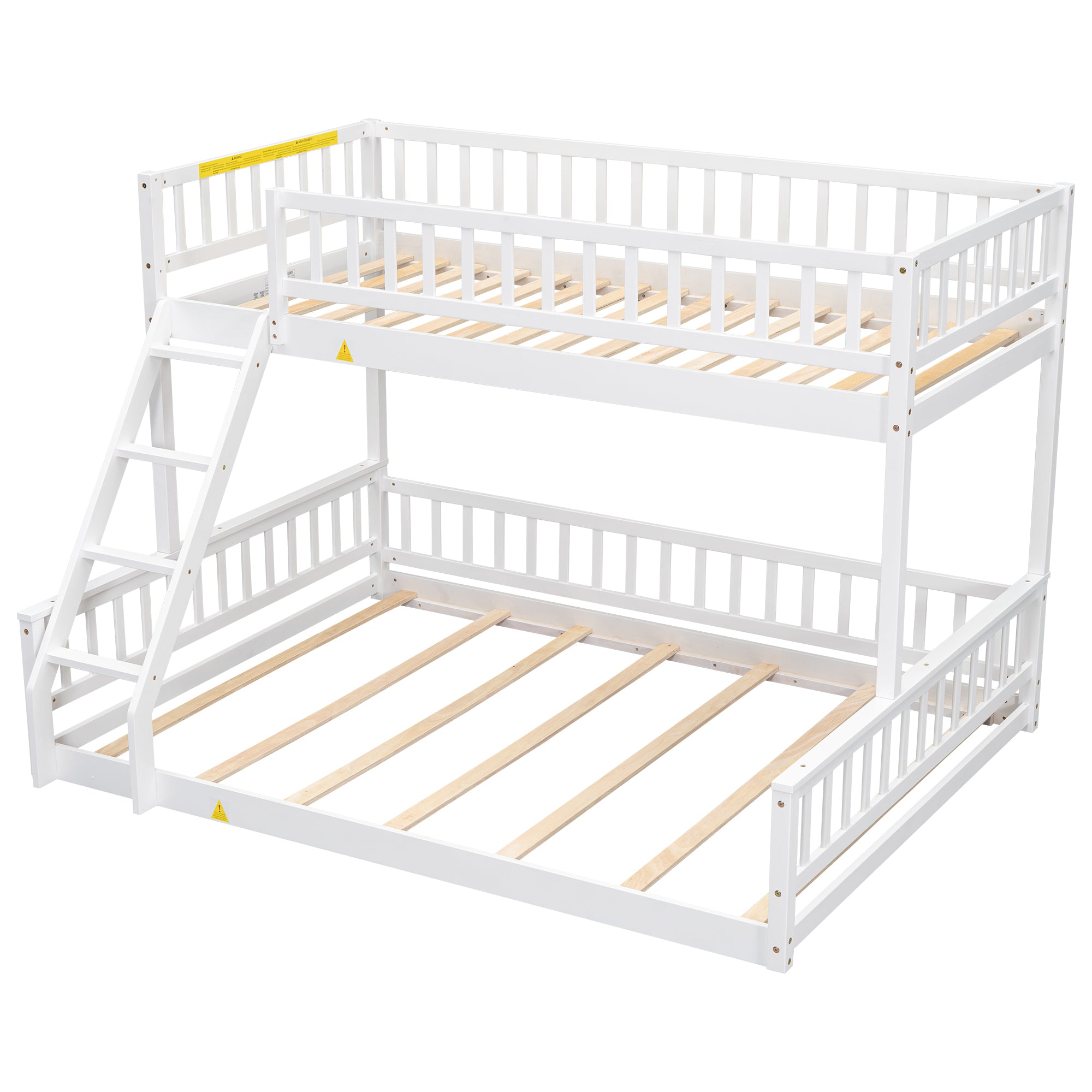 Twin XL over Queen Bunk Bed with Ladder, White — supplier product image 11