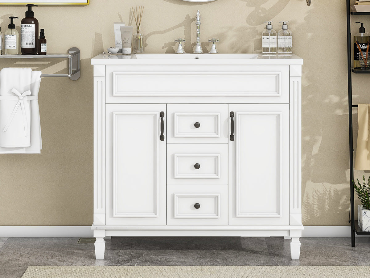 36 in. Modern Single-Sink Bathroom Vanity with Top Sink — supplier product image 14