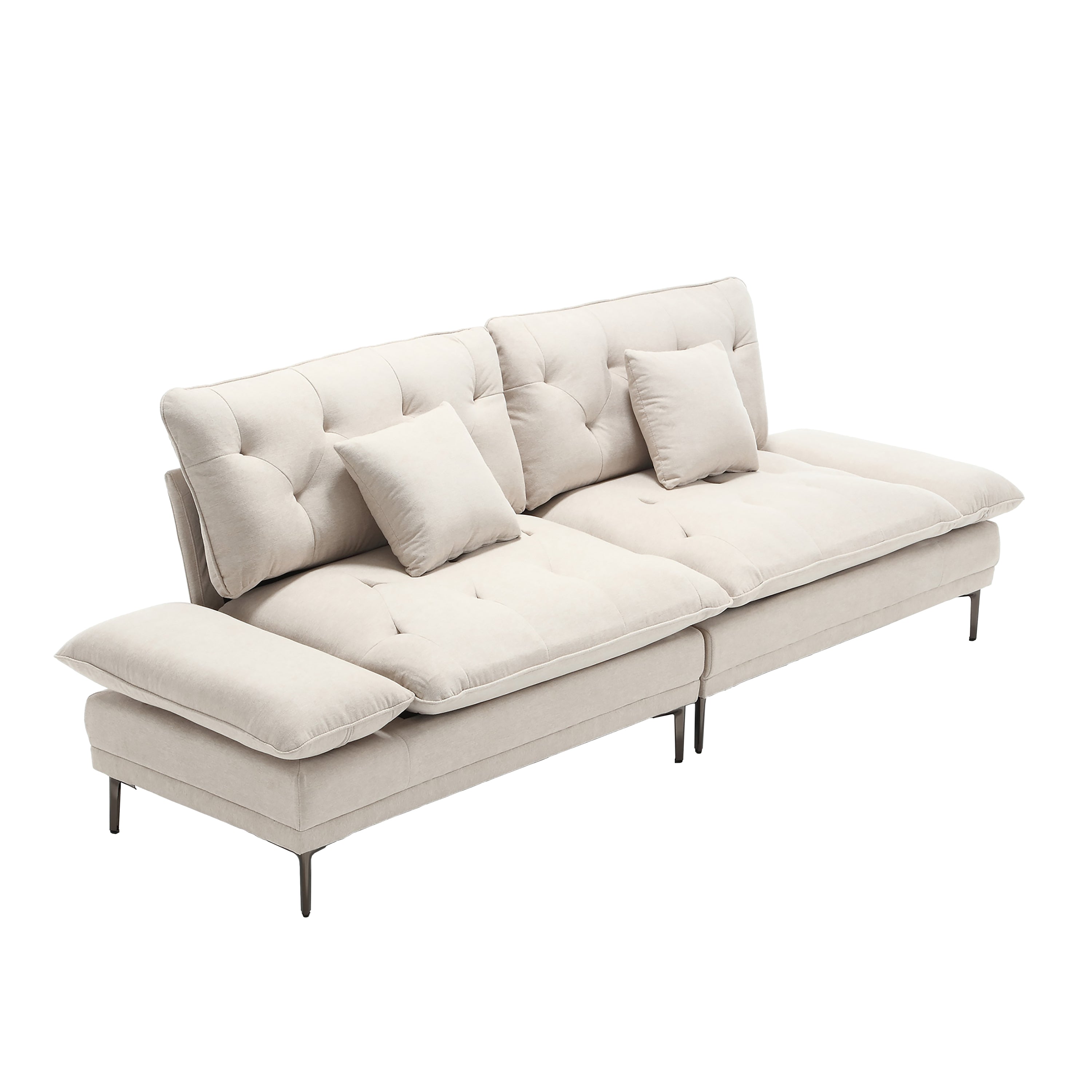 UNITED Linen Sofa , Accent sofa loveseat sofa with metal feet