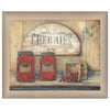 "CHERRY JAM" by Pam Britton, Ready to Hang Framed print, Taupe Frame