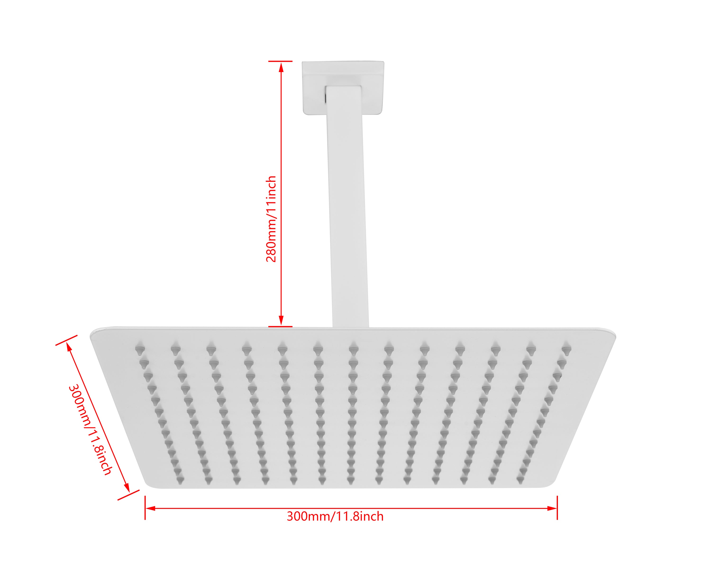 Rain Shower HeadLarge Rainfall Shower Head Made of 304 
Stainless Steel - Perfect Replacement
For Your Bathroom Showerhead